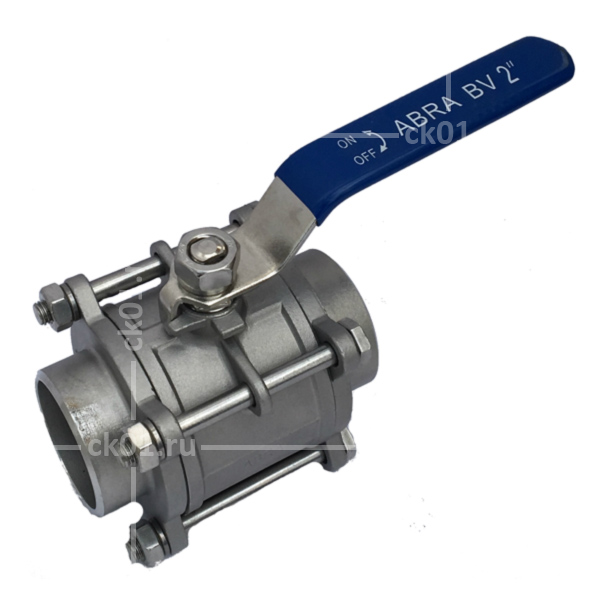 Кран нержавеющий приварной Abra-BV61A DN 25