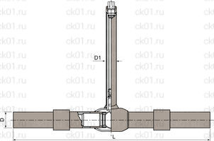 Кран Naval для газа к пластмассовому трубопроводу