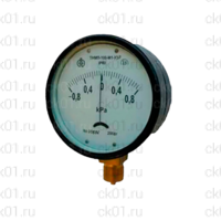 Тягомер ТмМП-100-М1Р мембранный показывающий с радиальным исполнением штуцера