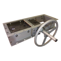 Задвижка реечная 400x400 из нержавеющего металла